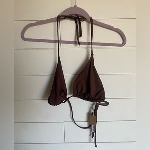 SKIMS triangle bikini top 4x NWT in cocoa